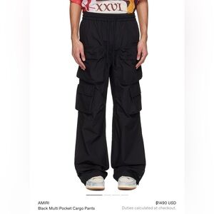 AMIRI NWT Multi Pocket Cargo Pants- Black, size medium